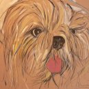 Crea un retrato de un perro en un atrevido estilo pintado impresionista