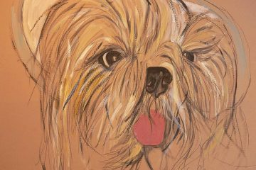 Crea un retrato de un perro en un atrevido estilo pintado impresionista